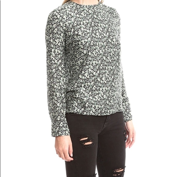 Warm » Cozy » Super Soft Pullover Speckled Grey & White Sweater w/Crew Neckline - Picture 4 of 15